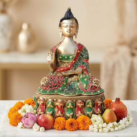 Brass Showpiece Buddha Ji God Idol Statue - 7.5*4.5*11.5 Inch (BS1547 E)