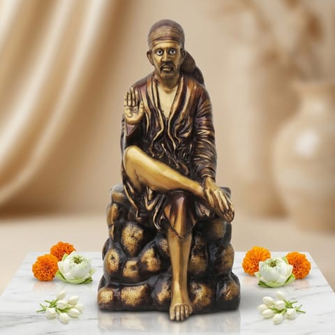 Brass Showpiece Sai Baba on Base - 11*7*21 Inch (BS686 A)