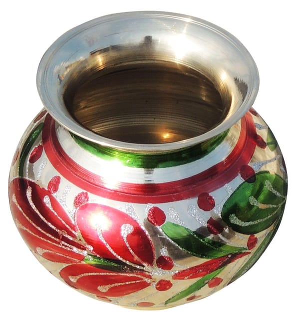 Brass Matki Colour No. 6, 600 ML - 4.3*3.6*4 inch (Z152 C)