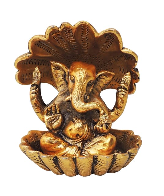 Showpiece Seep Ganesh Big - 4.5*3.5*4.8 inch (AS377 G)