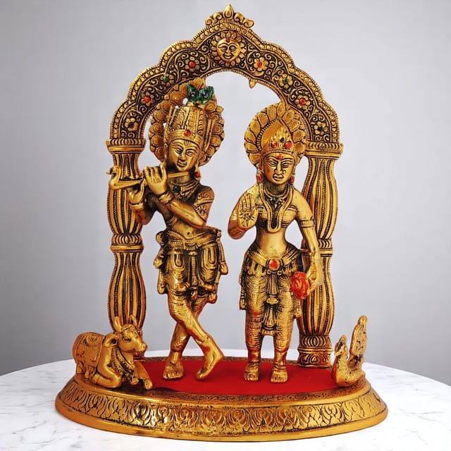 Showpiece Radha Krishna Statue - 10.5*6.5*12.5 inch (AS292 G)