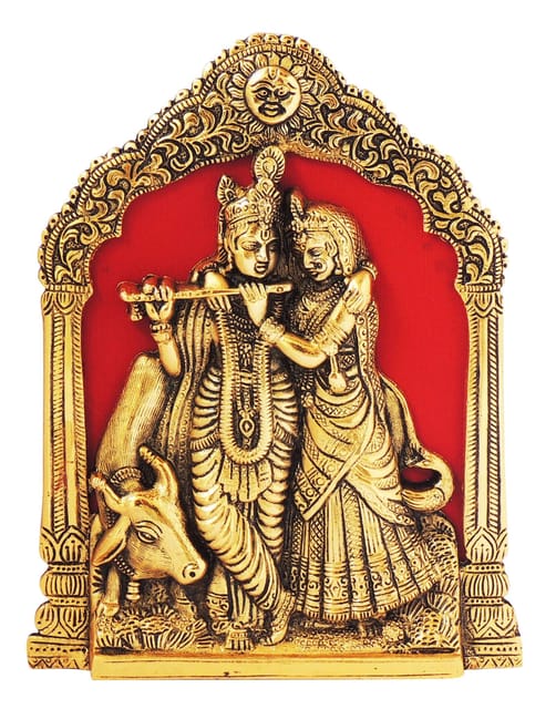 Wall Hanging Showpiece Radha Krishna Statue - 6.5*1*9 inch (AS284 G)