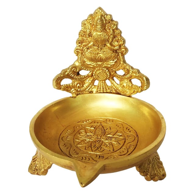 Brass Table Decor Laxmi Oil Lamp Deepak- 4*4*4 inch (BS1160 L)