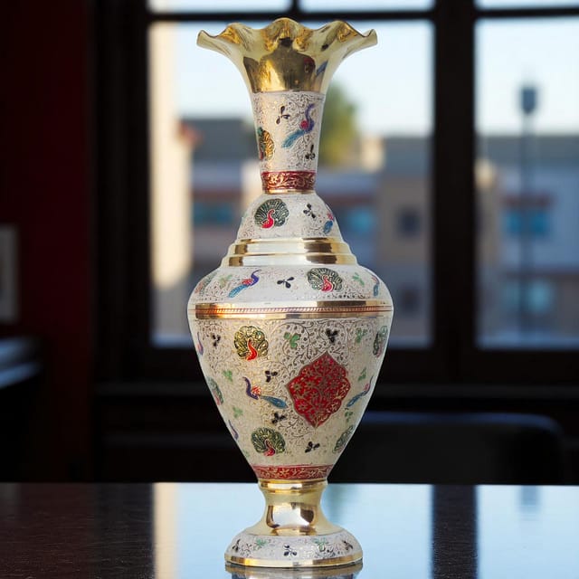 Brass Home & Garden Decorative Flower Pot, Vase - 6*6*15.5 inch (F500 A)