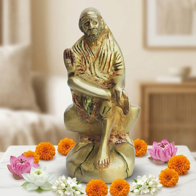 Brass Showpiece Sai Baba God Idol Statue - 3*2.5*6 Inch (BS1351 C)