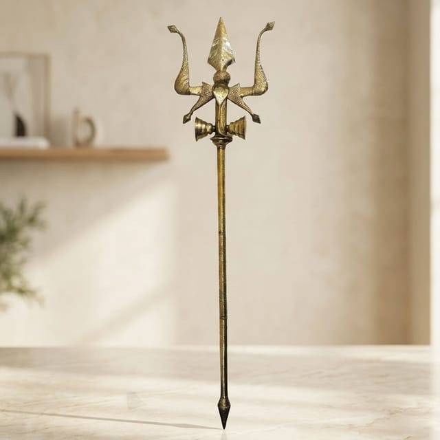 Brass Trishul - 20*5.5*79 Inch (Z138 Y)