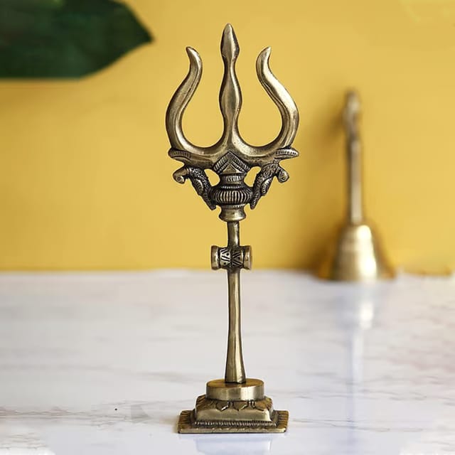 Brass Trishul No. 0 - 1.7*1.2*5.8 inch (Z138 B)