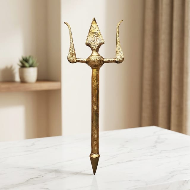 Brass Trishul - 11*3.5*30 Inch (Z138 R)