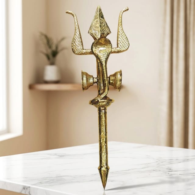 Brass Trishul - 12*4*32.5 Inch (Z138 S)