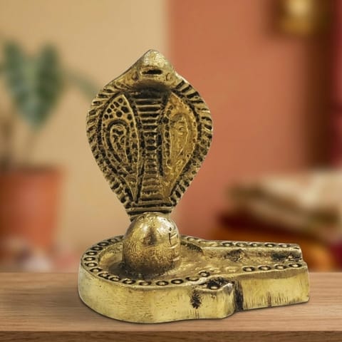 Brass Showpiece Shivling Statue - 1.6*1.5*1.5 Inch (BS1595 B)