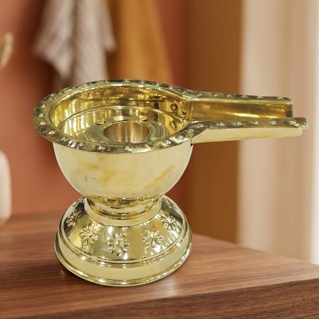 Brass Shivling Abhishek Patra - 17*11.5*10 Inch (Z655 B)