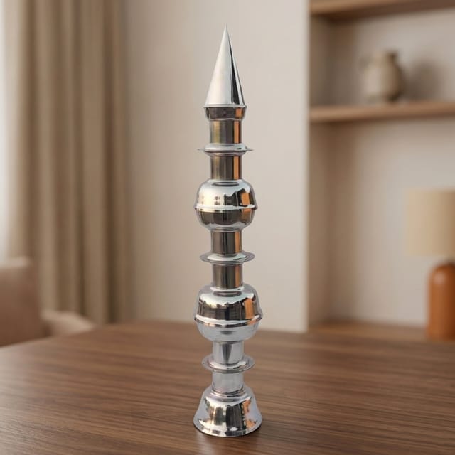 Steel Temple Kalash - 6*6*32.5 Inch (S103 G)