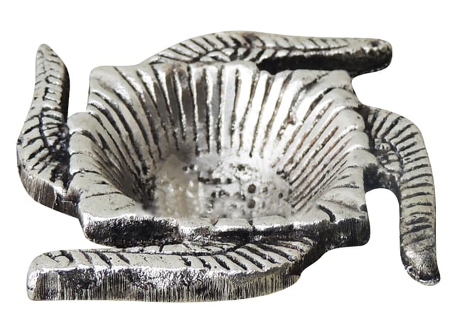 Aluminium Showpiece Swastik Deepak, Oil Lamp - 2.5*2.5*0.5 Inch (AS268 B)