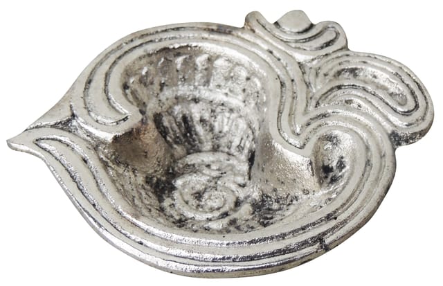 Aluminium Showpiece Om Deepak, Oil Lamp - 3*2.4*0.5 Inch (AS268 A)