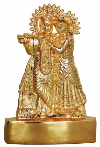 Aluminium Showpiece Radha Krishna, God Idol Statue - 3*0.5*4.5 Inch (AS193 E)