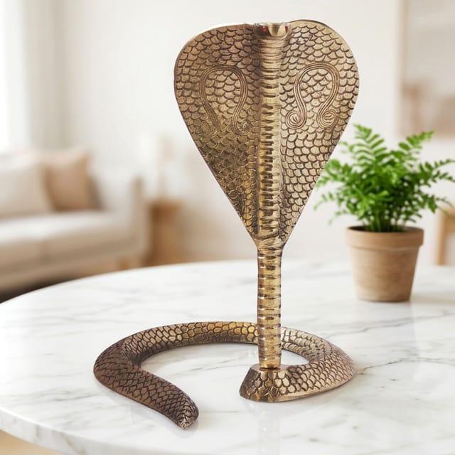 Brass Snake (for shivling) - 9.5*10.5*12 inch (Z299 I)