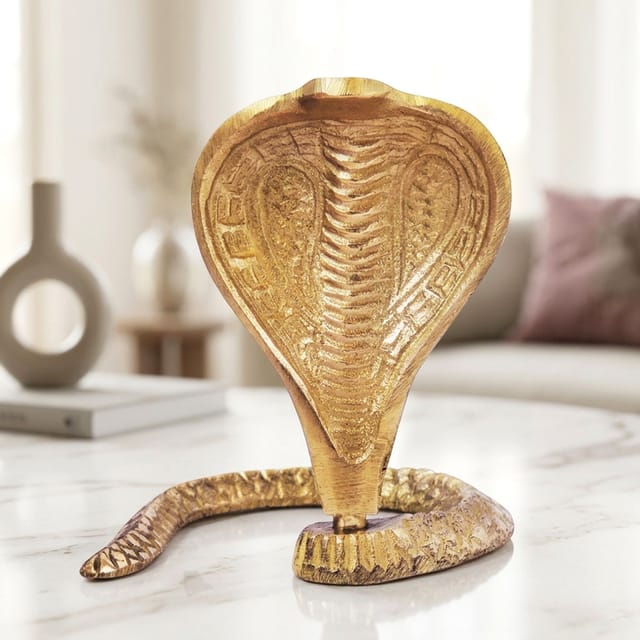 Brass Snake (for shivling) - 3*3.5*3.8 inch (Z299 B)