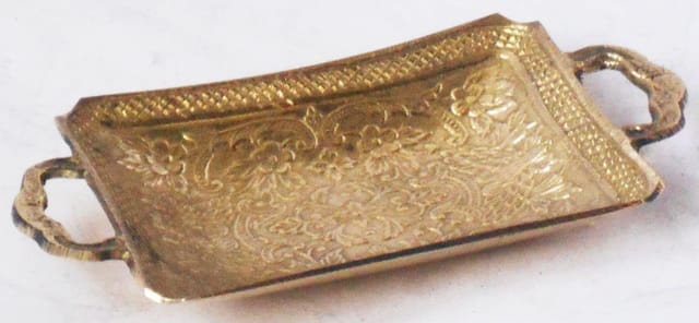 Brass Miniature Tray Toy for Children Playing  - 5*3*0.5 inch (Z374 C)