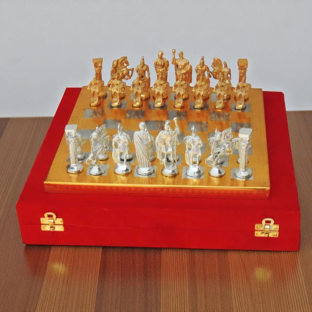 Brass Chess Gold Silver  - 12*12*1 inch (BS363 D)