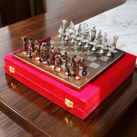 Brass Chess Silver Black  - 12*12*1 inch (BS363 G)