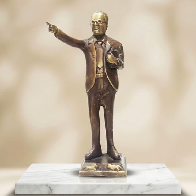 Brass Showpiece Ambedker standing - 5*3.5*10.5 inch (BS792 B)
