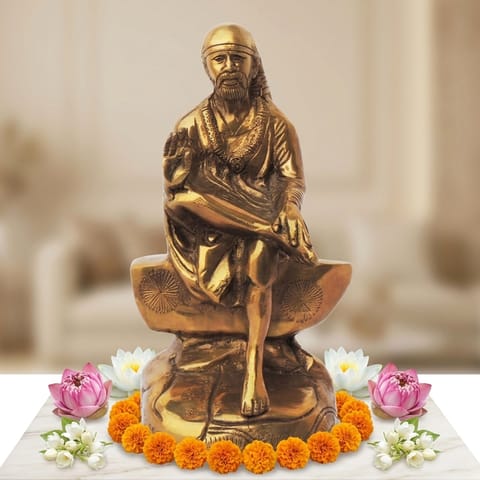 Brass Showpiece Sai Baba Statue - 5*4*8.6 Inch (BS752 D)