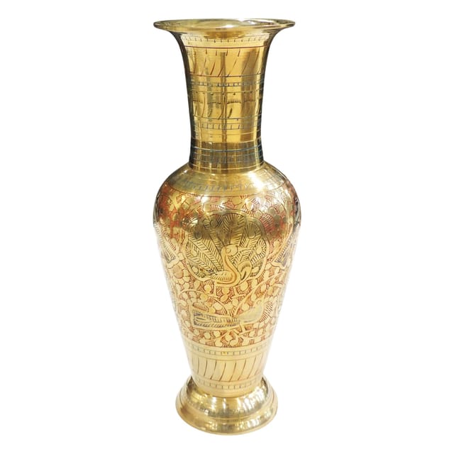 Brass Home & Garden Decorative Flower Pot, Vase - 3.5*3.5*10 Inch (F287 A)