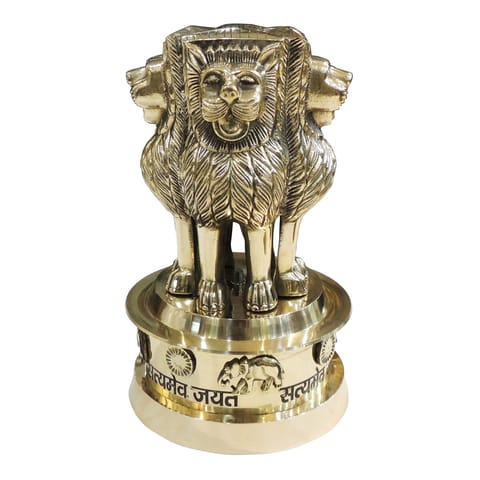 Brass Home Decorative Ashok Lath Showpiece - 6.2*6.2*10 Inch (F670 I)