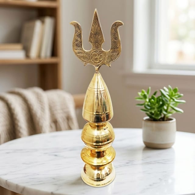 Brass Kalash Trishul 21 Inch - 5*5*21 inch (Z394 N)