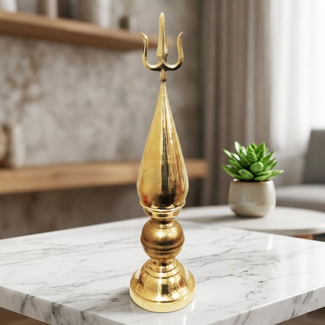 Brass Kalash Trishul 22 inch - 6*6*22 inch (Z394 M)
