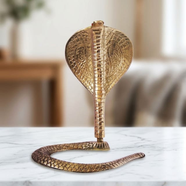 Brass Snake (For Shivling) - 4.4*4.8*6.5 inch (Z299 D)