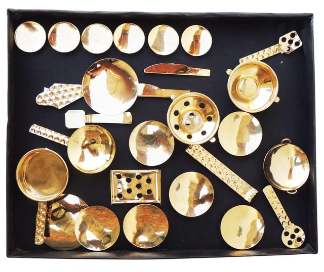 Brass Miniature Toy of Kitchen Set - 11.8*9.5*1 inch (Z474 C)