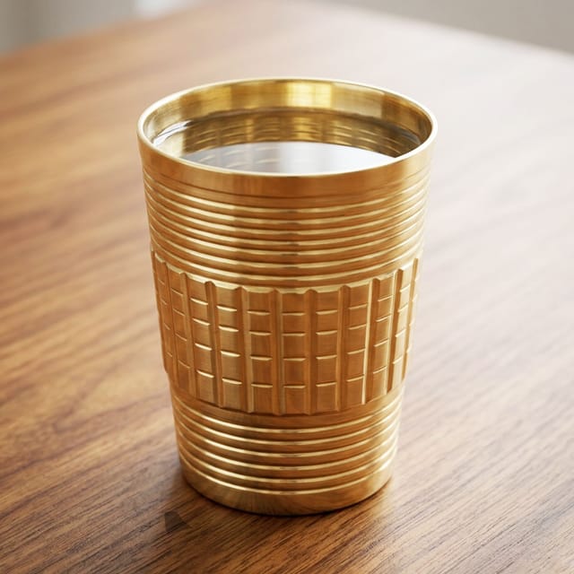 Brass Glass 270 ML - 2.5*2.5*3.4 inch (Z289 C)