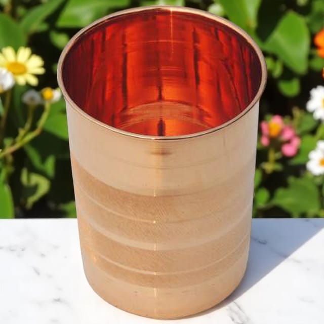 Pure Copper Glass 300 Ml  - 2.8*2.8*3.7 inch (BC104 A)
