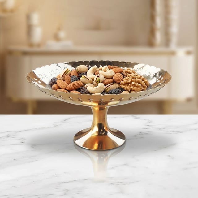 Brass Pan Jali Bata Bowl No.10 - 9 Inch - 9*9*5 inch (Z228 G)