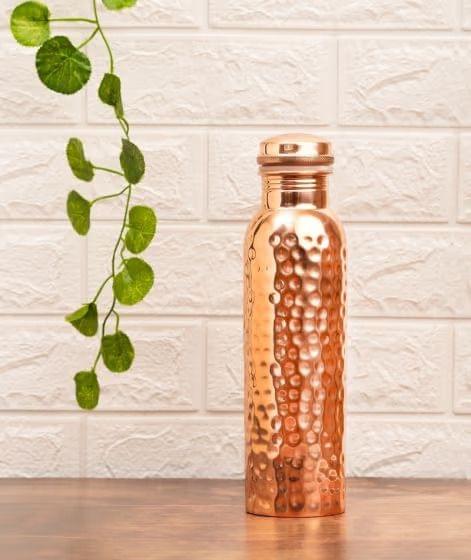 Coopper Bottle Hammered - 3.2*3.2*10.5 inch (BC079 B)