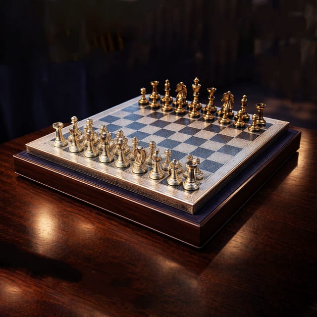 Brass Chess - 11.8*11.8*3.8 inch (BS363 C)
