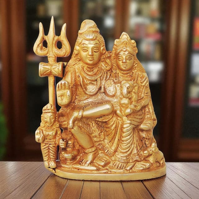 Brass Showpiece Shiv Parivar Idol Statue  - 3.5*2*4.5 inch (BS760 C)