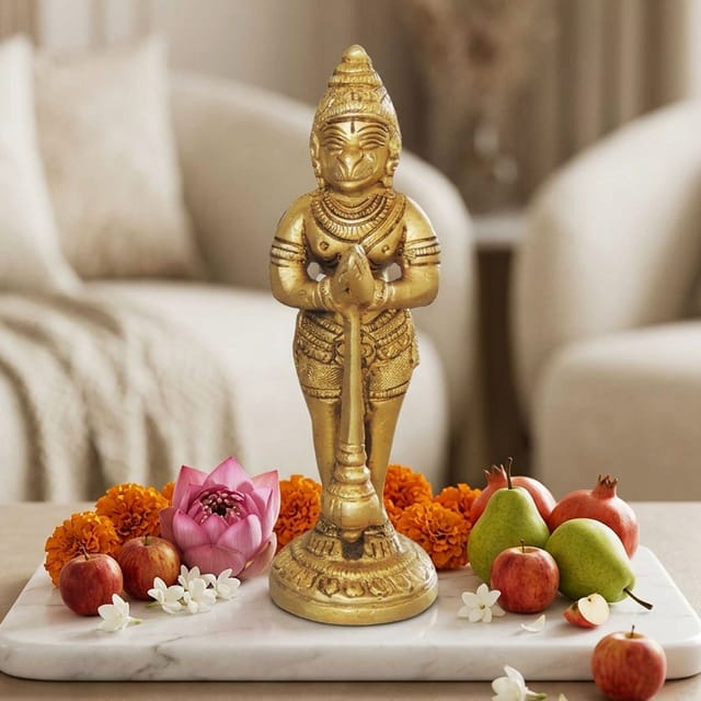 Brass Showpiece Hanuman Ji God Idol Statue  - 1.5*1.5*5.5 inch (BS1070 A)