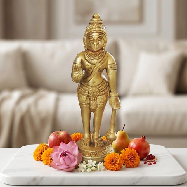 Brass Showpiece Hanuman Ji God Idol Statue  - 1.5*1.5*5.5 inch (BS1070 B)