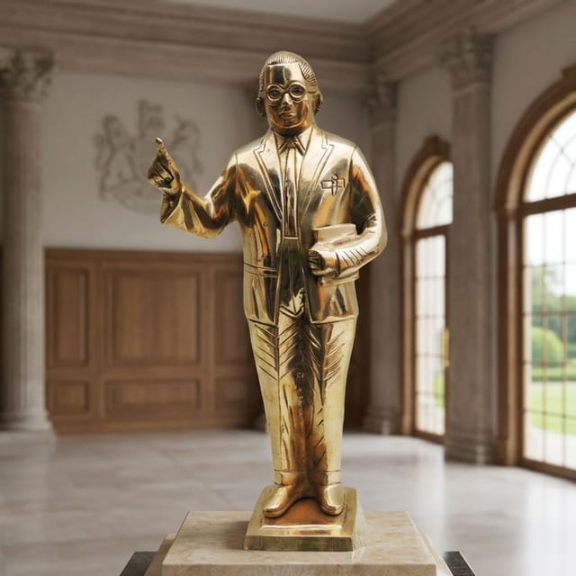 Brass Showpiece Ambedker Standing Statue - 3.4*3.4*13 inch (BS533 B)