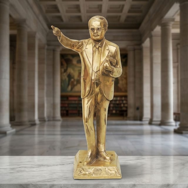 Brass Showpiece Ambedker standing - 4.5*4*14 inch (BS533 A)