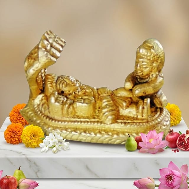 Brass Showpiece Vishnu Laxmi With Sheshnag God Idol Statue  - 2*1*1.5 inch (BS1058 C)