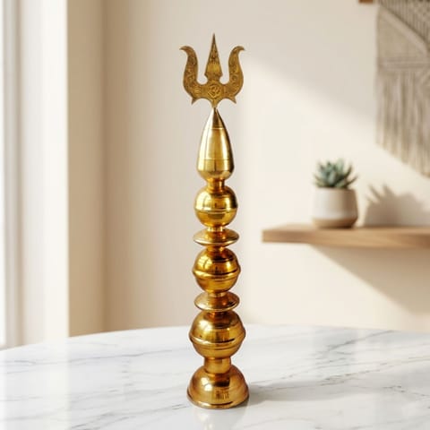 Brass Kalash Trishul - 7.4*7.4*41 inch (Z325 C)