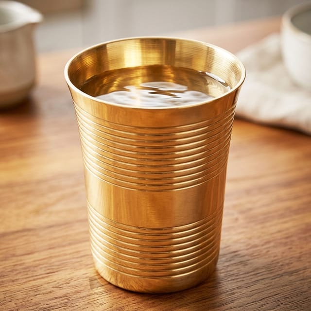 Pure Brass Glass - 3*3*3.6 inch (Z289 D)