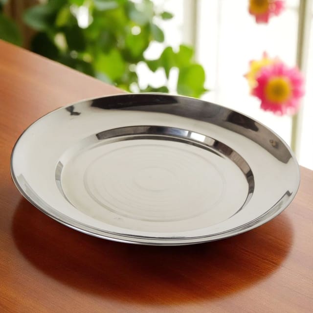 Dinner Plate Silver Touch Full (26 Gauge)- 10*10*0.7 inch (S090 C)