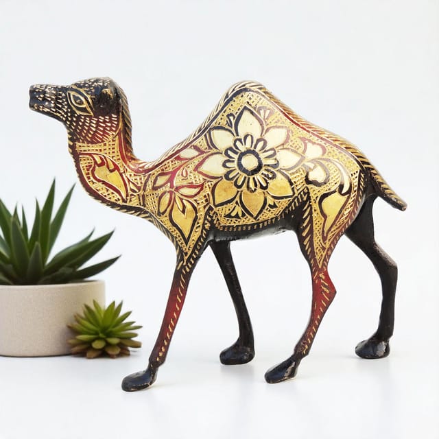Brass Showpiece Camel Statue  - 6*2.2*5.1 inch (AN142 E)