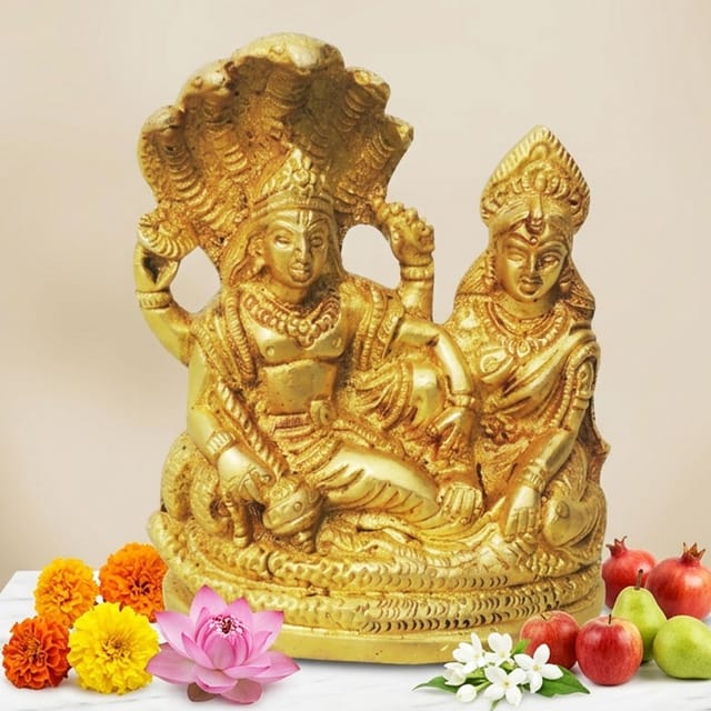 Brass Showpiece Vishnu Laxmi    Statue - 3.5*2*4.5 Inch (BS842 A)