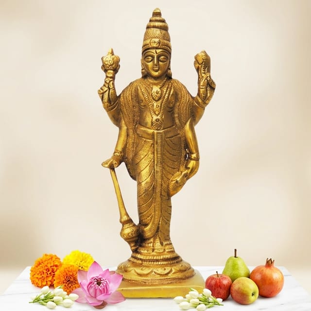 Brass Showpiece Standing Vishnu ji Statue - 2.5*2*6 Inch (BS388 A)