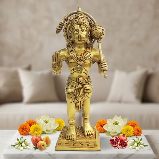 Brass Showpiece Hanuman JI  Statue - 6*4.8*15.2 Inch (BS983 C)